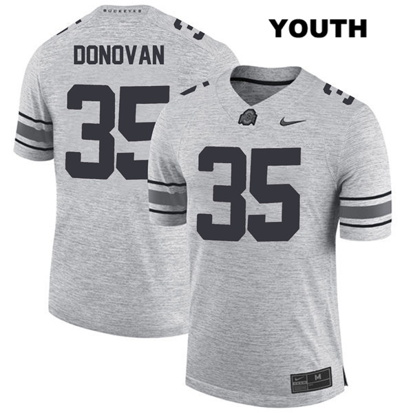 Ohio State Buckeyes Youth Luke Donovan #35 Gray Authentic Nike College NCAA Stitched Football Jersey FT19C61OP